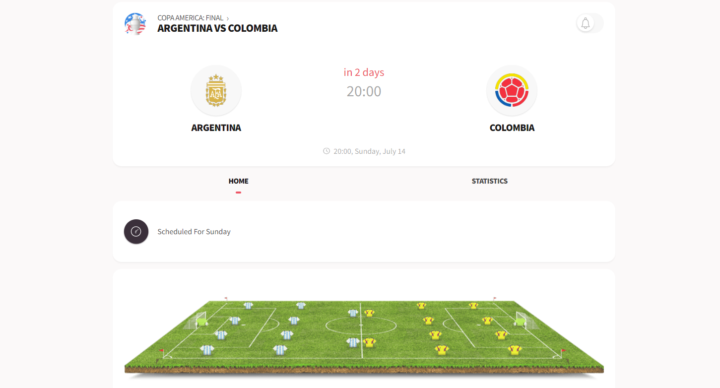 Argentina vs Colombia - Copa America Final